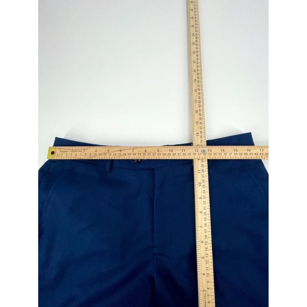 Alain Dupetit 2-Piece Suit Set Mens 40R/34W Royal Blue Tetron Slim Notch Lapel